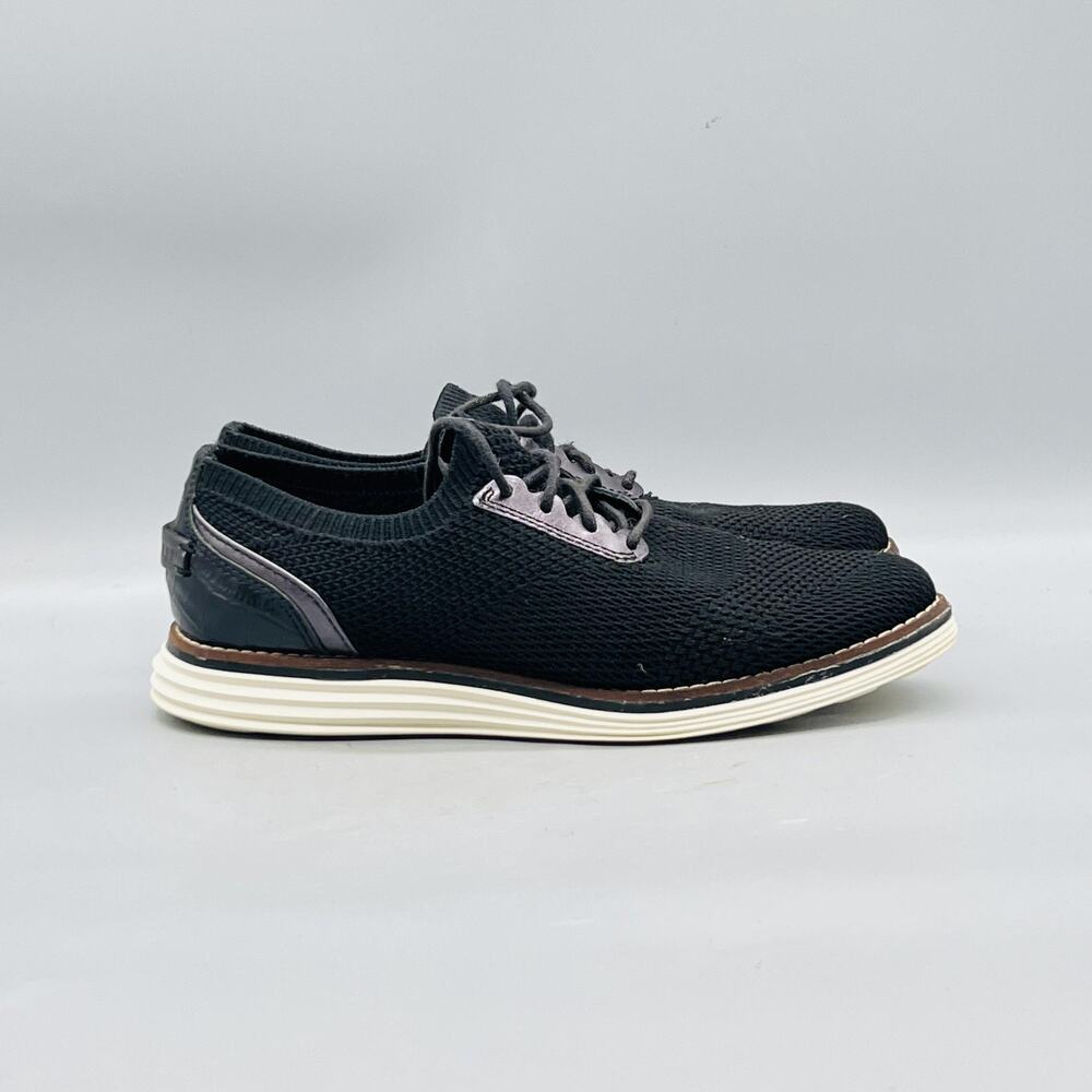 Cole Haan Shoes Womens 6.5 Black Knit Grand OS Low Top Athletic Sneakers Comfort